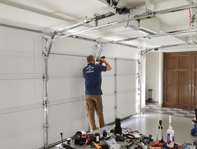 Pembroke Pines Garage Door Repair certified technician performing precision garage door repair in Pembroke Pines