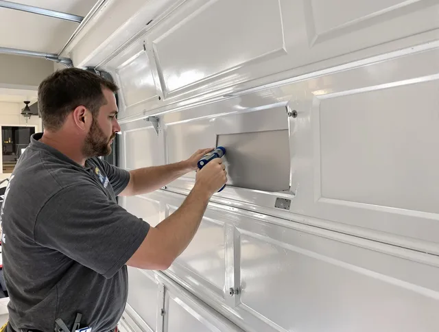 Garage door panel repair by Pembroke Pines Garage Door Repair in Pembroke Pines